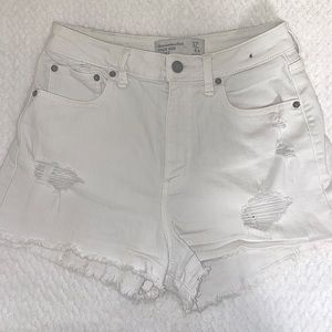 White Abercrombie shorts